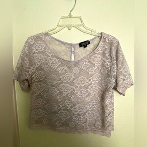 TOPSHOP Lace Crop Top